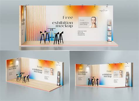 Free Trade Show Exhibition Display Stand Mockup Psd Set Good Mockups