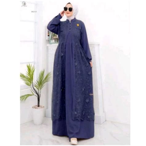 Jual Gamis Hena Busui Title Brukat Mutiara SIZE L XL XXL JUMBO BIGSIZE