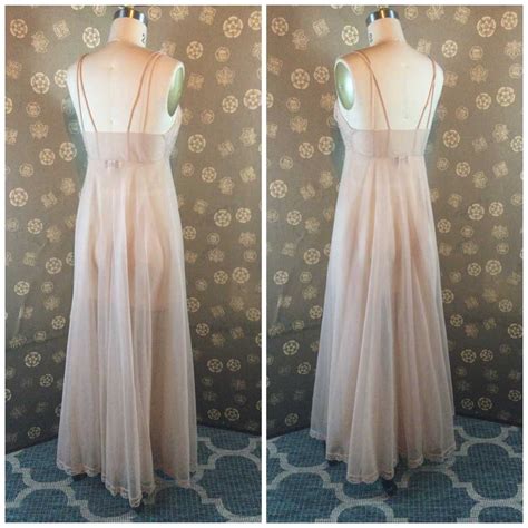 1950s Chiffon Nightgown By Blanche Gem