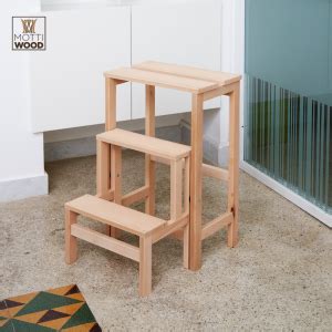 Sgabello Con Ribalta In Legno Faggio Mottinox