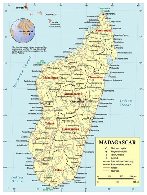 Madagascar road map - Map of Madagascar road (Eastern Africa - Africa)