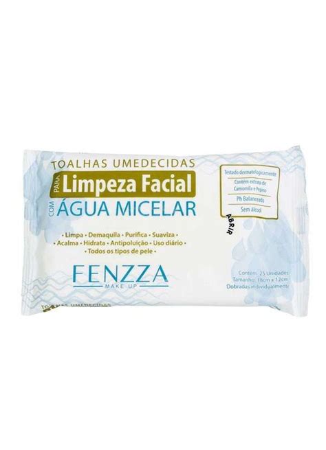 Fenzza Toalhas Umedecidas Para Limpeza Facial Gua Micelar Fenzza