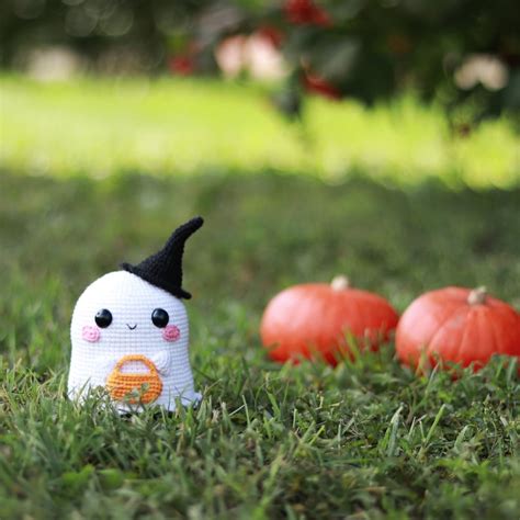 Crochet Halloween Pumpkins And Ghost Pattern Amigurumi Etsy