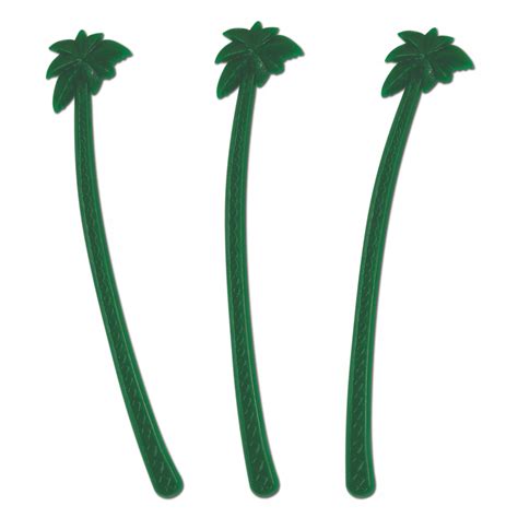 6 Palm Tree Swizzle Stick And Stirrer