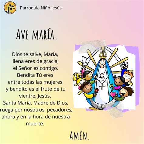 Oracion Del Ave Maria Con Imagenes Para NiÃ±os - ouiluv