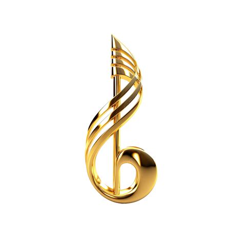 3d Gold Music Note Png, 3d, 3d Render, Stone Texture PNG Transparent ...