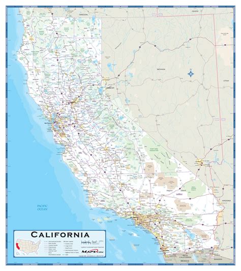 California County Highway Wall Map by Maps.com - MapSales