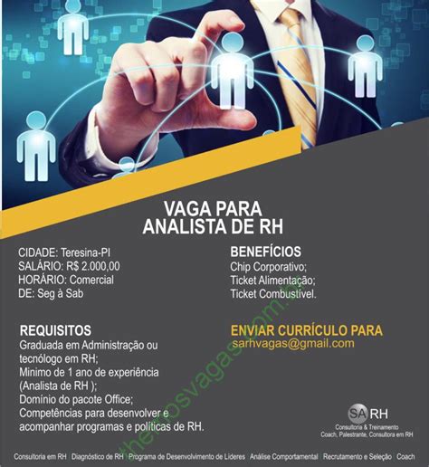 Vaga De Emprego Para Analista De Rh Em Teresina Pi Themos Vagas