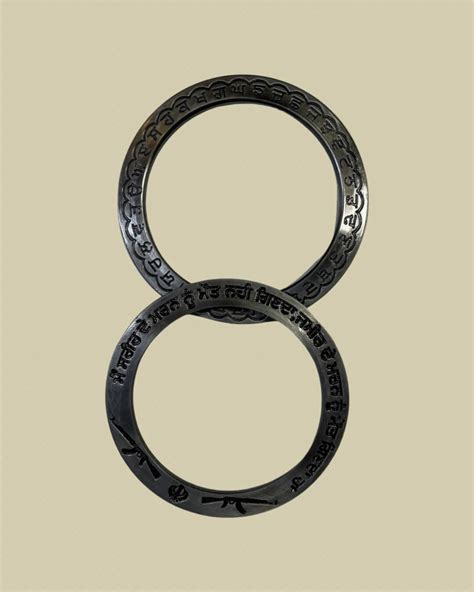 Kada Sikh Kakar Engraved Kara Iron Bracelet Punjabi Karah Sant