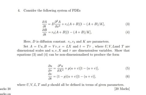 Solved Consider The Following System Of Pdes Chegg