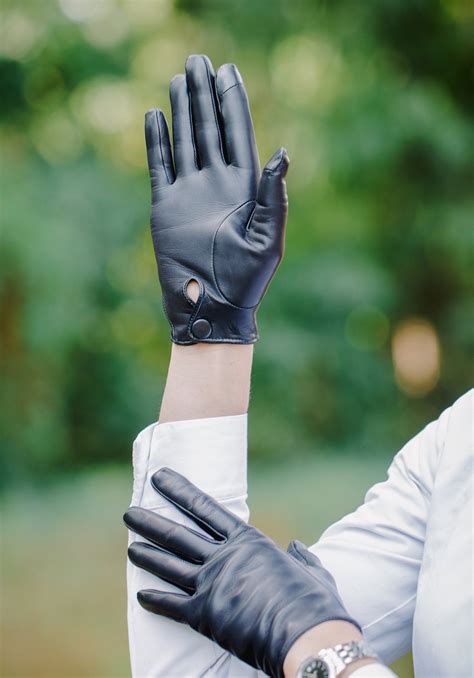 Leather Touchscreen Gloves, Mobile Phone Smartphone Gloves Driving
