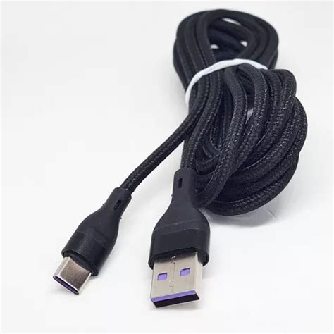 Cable Usb Tipo C Carga Rápida 3 Metros 2 4a Cable Trenzado MercadoLibre