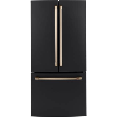 Café™ 18.6 Cu. Ft. Counter-Depth French-Door Refrigerator Matte Black ...