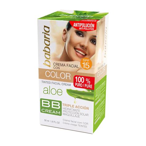 Babaria Aloe Crème pour le visage à l Aloe avec Color Spf15 50ml