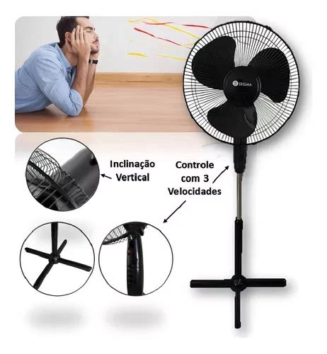 Ventilador Coluna 44cm 3 Velocidades Turbo Silencioso MercadoLivre