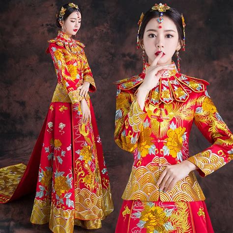 Robe De Soir E Vintage Style Chinois Costume De Mariage Cheongsam