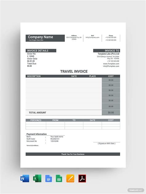 Outlook Invoice Template Free - Free Templates Printable