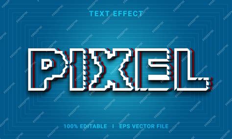 Premium Vector Pixel Text Effect Editable Modern Lettering Font Style