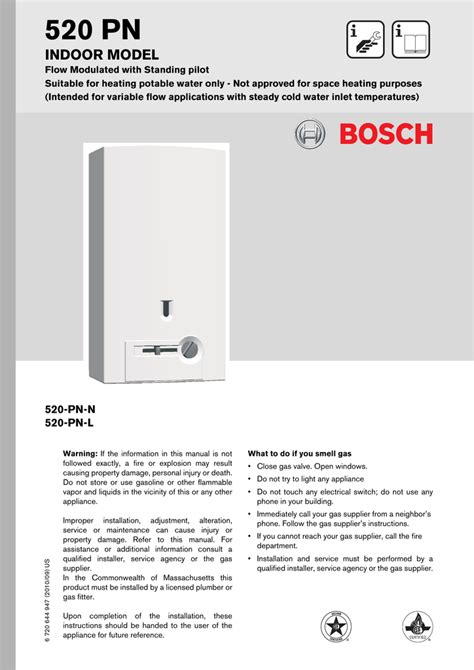 Bosch 125b Tankless Water Heater Parts