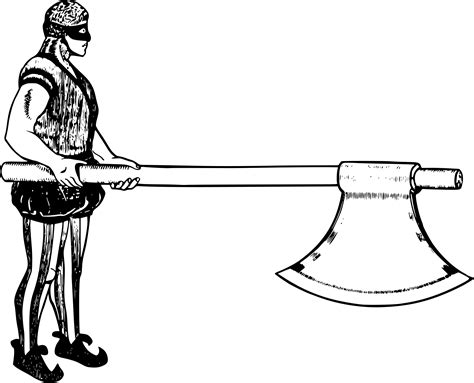 Executioner With Big Axe Vector Clipart Image Free Stock Photo