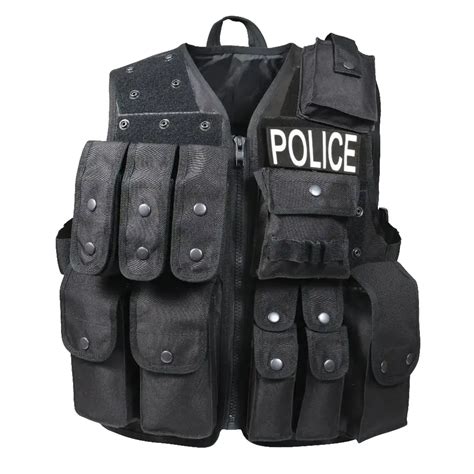 Law Enforcement Black Tactical Raid Vest