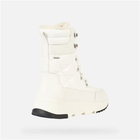 Geox Falena B Abx B Waterproof Boots White Woman Geox