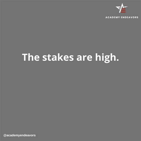 HIGH STAKES = HIGH STRESS - Academy Endeavors