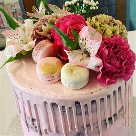 Baby Pink Naked Buttercream Cake Miss Cake