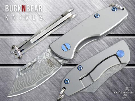 Folding Knife BucknBear Mini EDC Damascus Blade