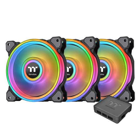 Thermaltake Riing Quad Rgb Mm Black Radiator Fan Pack Cl