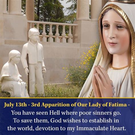 July 13th Third Apparition Of Our Lady Of Fatima Marian Apparition