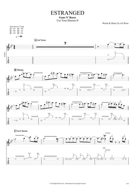 Estranged Tab By Guns N Roses Guitar Pro Full Score Mysongbook