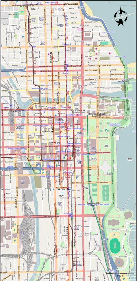 Chicago Street Map Printable