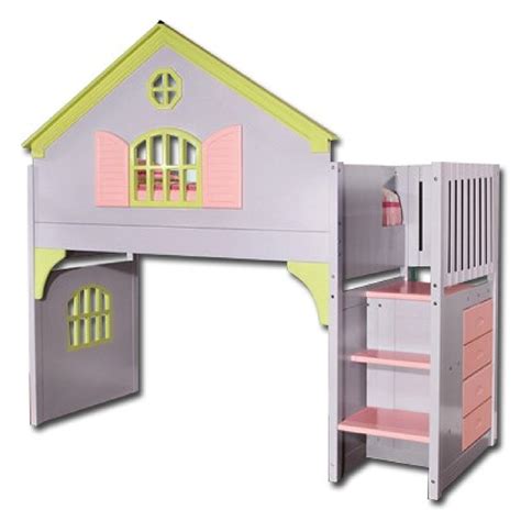 Donco Kids Twin Doll House Stair Step Loft Aptdeco