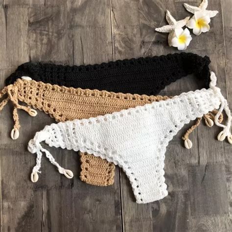 Swim Nwt Crochet Cowrie Shell Tie Lowrise Bikini Bottom Poshmark