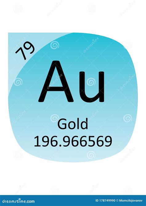 Round Periodic Table Element Symbol Of Gold Stock Vector Illustration Of Number Atom 178749990