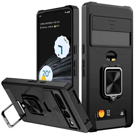 Heavy Duty Shockproof Case Card Holder for Google Pixel 7 Pro