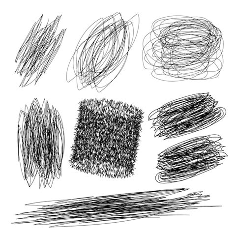 Premium Vector Vector Set Of Handdrawn Line Scribbles