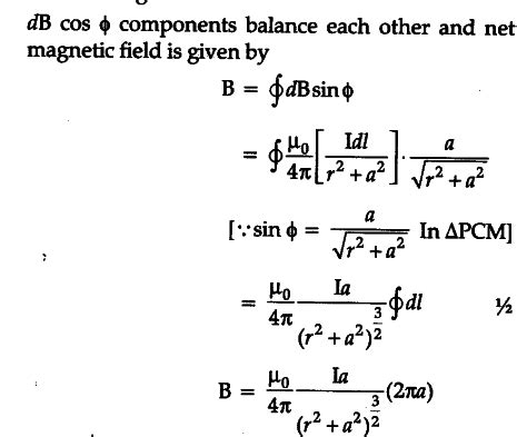 Use Biot Savart Law To Derive The Expression For The Magnetic Field