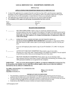 Fillable Online Administration Sru Lst Exemption Certificate Slippery