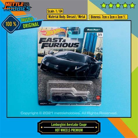 Jual Hot Wheels Premium Car Culture Euro Fast Lamborghini Aventador