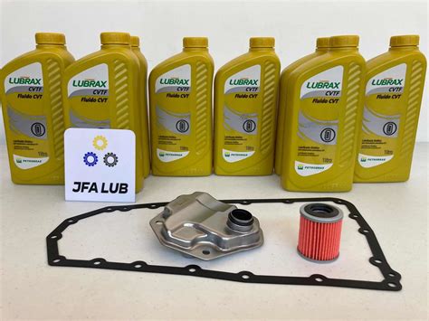 Kit Troca De Óleo Lubrax Cvt Câmb Aut Mitsubishi Lancer 8l