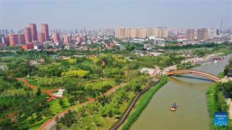 Aerial View Of Cangzhou City In N Chinas Hebei Cn