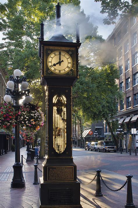 Steam Clock at Gastown Vancouver in the Morning Photograph by Jit Lim ...