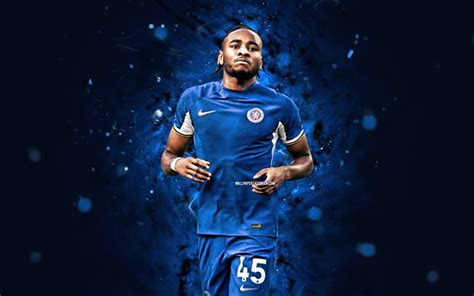 Christopher Nkunku Blue Neon Lights K Wallpaper