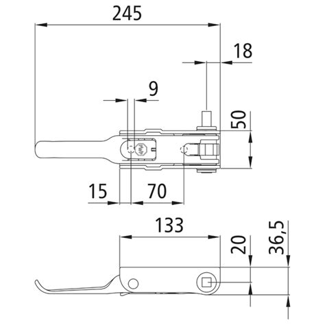 Napinacz Plandeki Na Kwadrat 12mm Prawy