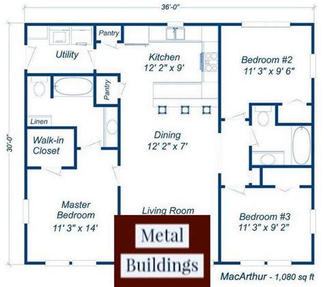 Primary 30X30 Metal Building Floor Plans Popular – New Home Floor Plans