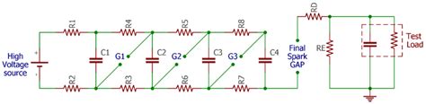 Impulse Voltage Generator Marx Generator Circuit Diagram Working Principle And Applications