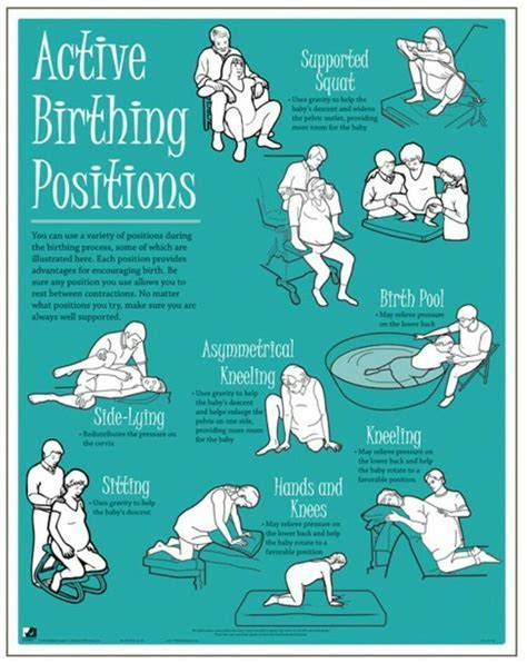 Birth Active Birthing Positions A Small Laminated Version For