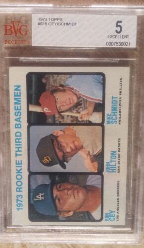 Topps Ron Cey John Hilton Mike Schmidt Rc Rookie Card Bvg